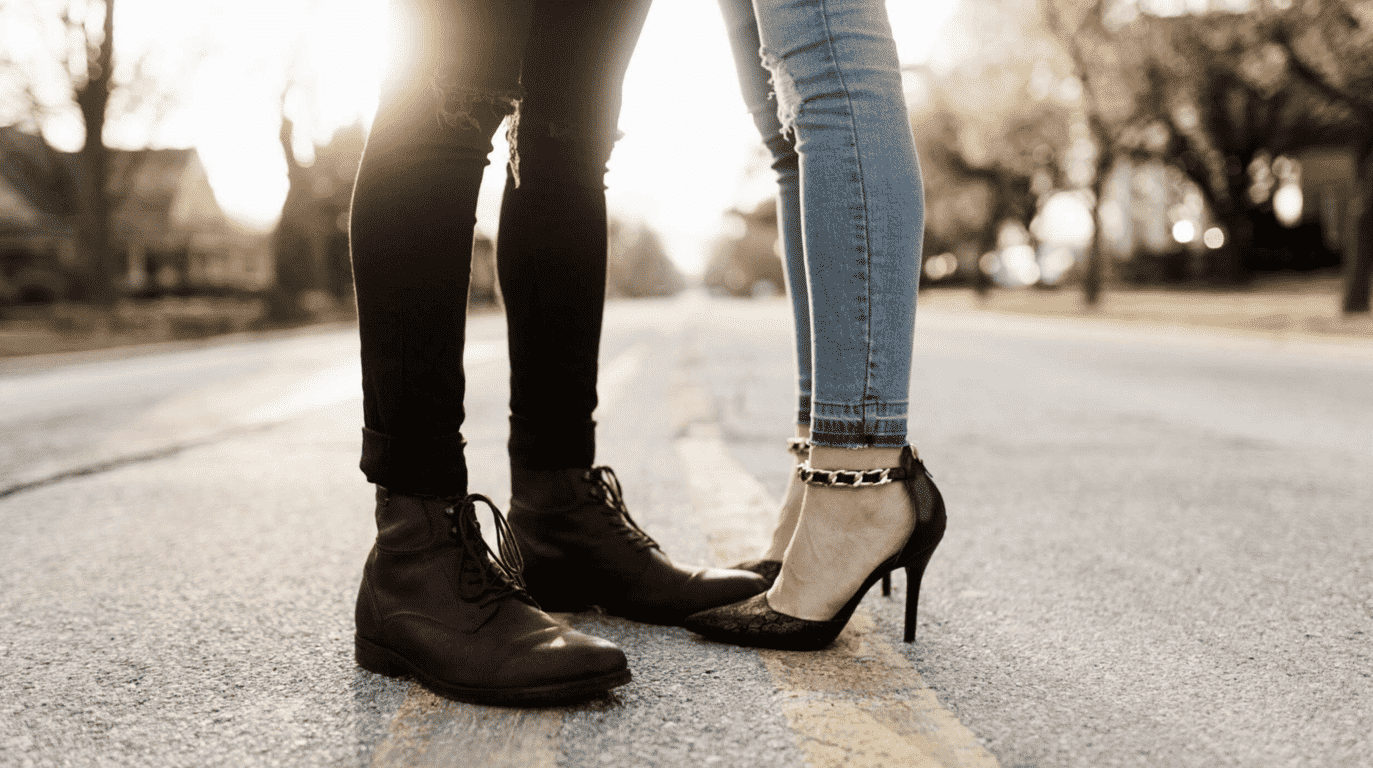 Young couple standing